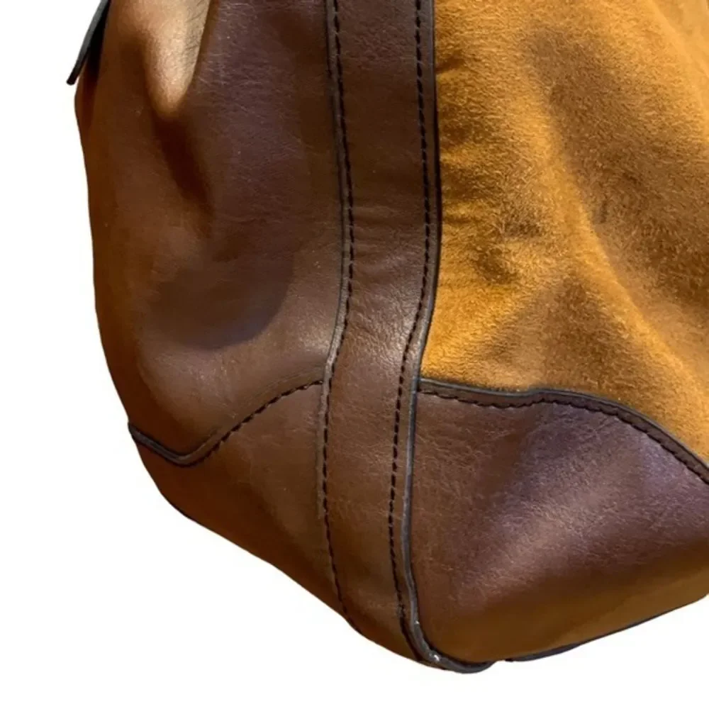 London Fog‎ Suede & Leather Hobo Shoulder Bag
